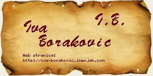 Iva Boraković vizit kartica
